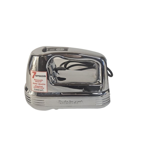 Cuisinart Mixer Power Advantage 7 Speeds 220 Watt Chrome HM-70 Retro NO BEATERS - Picture 12 of 13